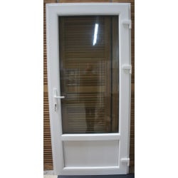 Porte d'Entrée PVC Bicolore 208x96 cm - Haute Isolation