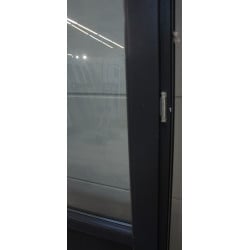 Porte d'Entrée PVC Anthracite H208xL96 cm | 5 Points & Seuil Plat