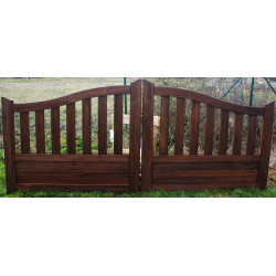 Portail Bois 2 Battants Sancy H130xL300 cm Fab. France - LAY043B