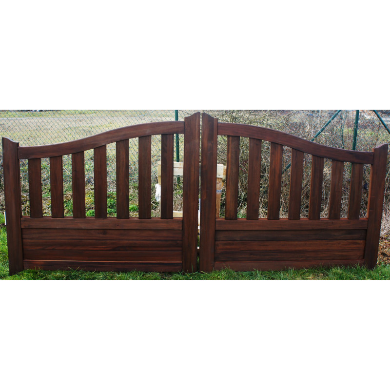 Portail Bois 2 Battants Sancy H130xL300 cm Fab. France - LAY043B
