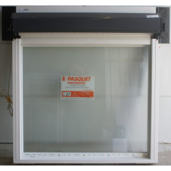 Châssis Fixe PVC Blanc + Volet Électrique H127 x L124 cm