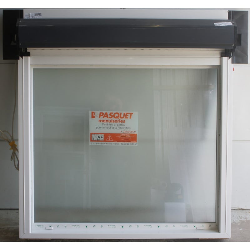 Châssis Fixe PVC Blanc + Volet Électrique H127 x L124 cm