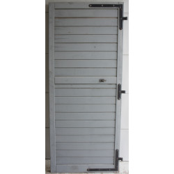 Volet bois massif plein H215 x L90 cm Gris | Fin de Chantier