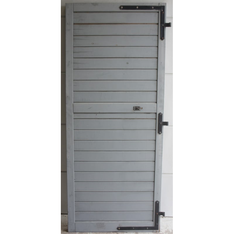 Volet bois massif plein H215 x L90 cm Gris | Fin de Chantier