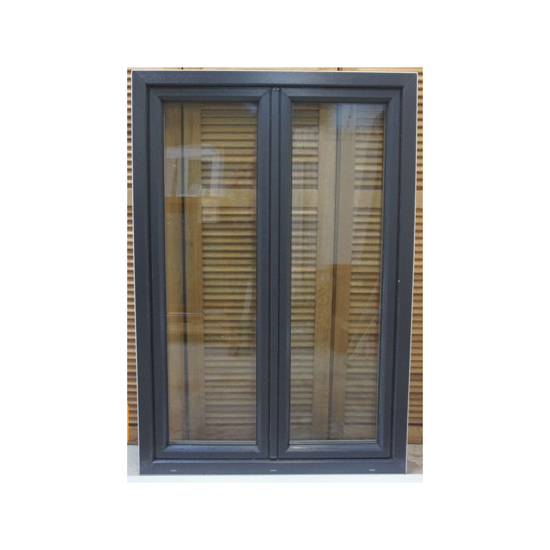 Fenêtre PVC Anthracite & Blanc H160 x L102 cm | Oscillo-Battant