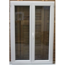 Fenêtre PVC Anthracite & Blanc H160 x L102 cm | Oscillo-Battant