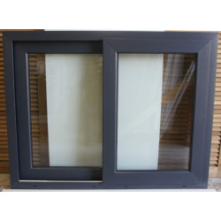 Fenêtre Coulissante PVC Anthracite RAL 7016 | H98 x L126 cm