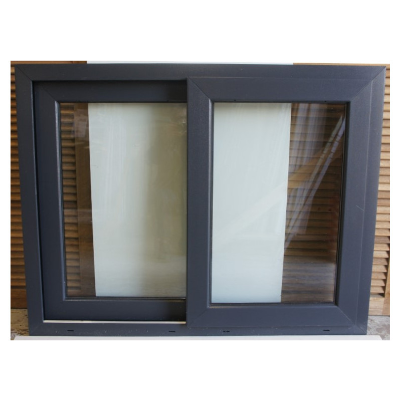 Fenêtre Coulissante PVC Anthracite RAL 7016 | H98 x L126 cm