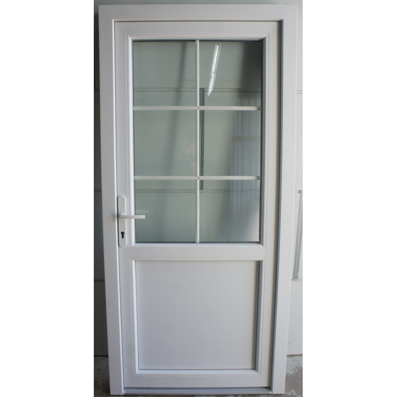 porte pvc demi vitrée