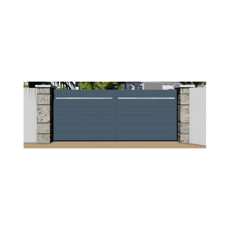 Portail Alu 2 Battants 3.5x1.60m Anthracite RAL 7016 | MTU769