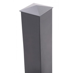 Poteau Alu Carré 15x15cm H220cm Gris Anthracite