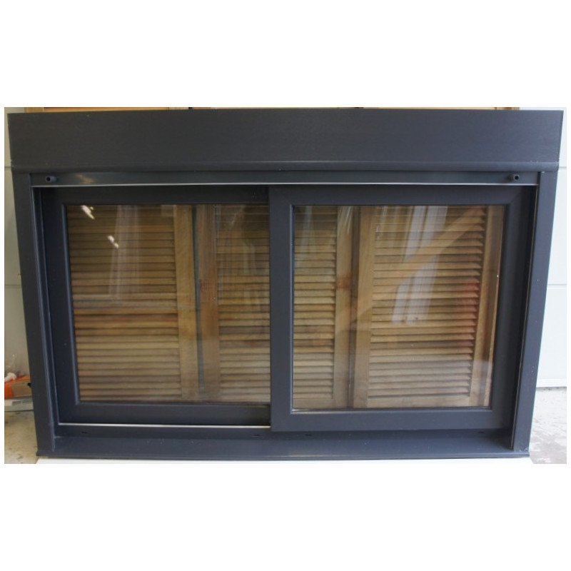 Fenêtre Coulissante Anthracite + Volet Électrique | H123xL186
