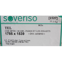 Châssis Fixe Cintré Alu Anthracite & Blanc H188 x L165 cm