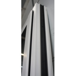 Baie Vitrée Alu Coulissante Blanche H235xL208 | PASC079