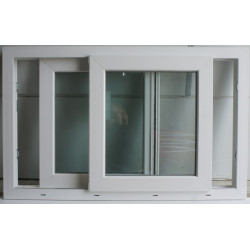 Baie Coulissante PVC Blanc 2 Vantaux 78x126 | Réf MTU045