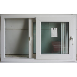 Baie Coulissante PVC Blanc 2 Vantaux 78x126 | Réf MTU045