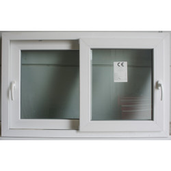 Baie Coulissante PVC Blanc 2 Vantaux 78x126 | Réf MTU045