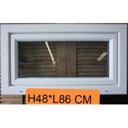 Châssis Abattant PVC Blanc H48 x L86 cm | Fin de Chantier