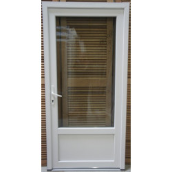 Porte PVC Blanc H208 x L86 cm | Double Vitrage | Réf MTU007