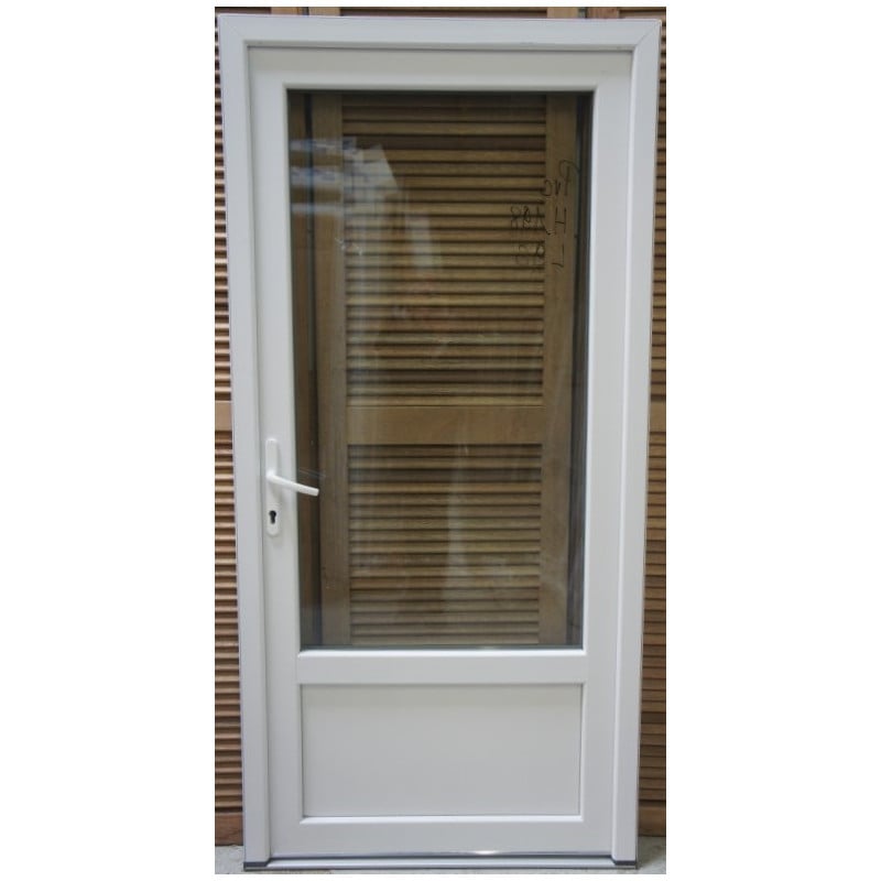Porte PVC Blanc 1 Ouvrant H208xL86 | Ref MTU007