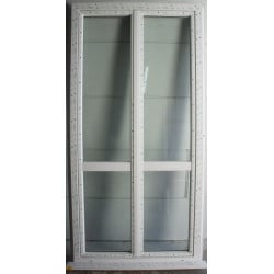 Porte-Fenêtre PVC Blanc 2 Vantaux H231xL114 | PASC087