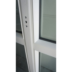 Porte-Fenêtre PVC Blanc 2 Vantaux H231xL114 | PASC087