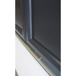 Porte-Fenêtre PVC Anthracite Blanc 2 Vantaux H250xL123