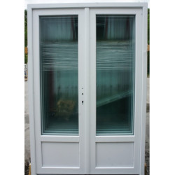 Porte-Fenêtre PVC Blanc 2 Vantaux H218xL146 cm | Neuf