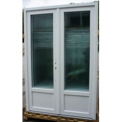 Porte-Fenêtre PVC Blanc 2 Vantaux H218xL146 cm | Neuf