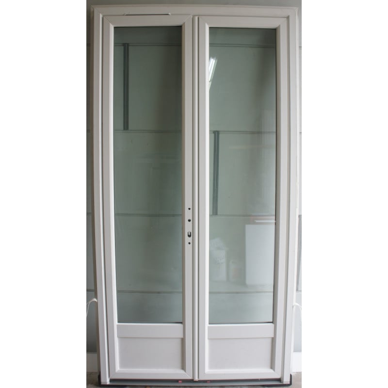 Porte-Fenêtre PVC Blanc 2 Vantaux H221xL114