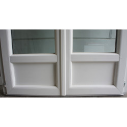Porte-Fenêtre PVC Blanc 2 Vantaux H221xL114