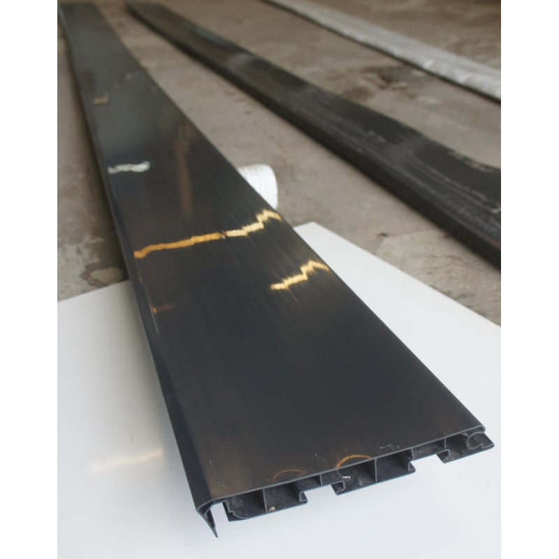 Cache-Moineau PVC Noir Recto/Verso 4m x 22cm x 24mm