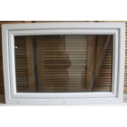 Châssis Abattant PVC Blanc Vitre Claire 80x140 cm | Ref MTU773
