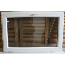 Châssis Abattant PVC Blanc Vitre Claire 80x140 cm | Ref MTU773