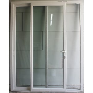Baie Vitrée PVC Blanc H231xL183 | Fab. Française | LKE040