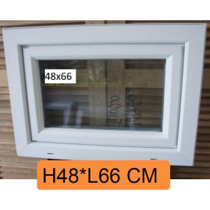 Châssis Abattant PVC Blanc H48 x L66 cm | Fin de Chantier