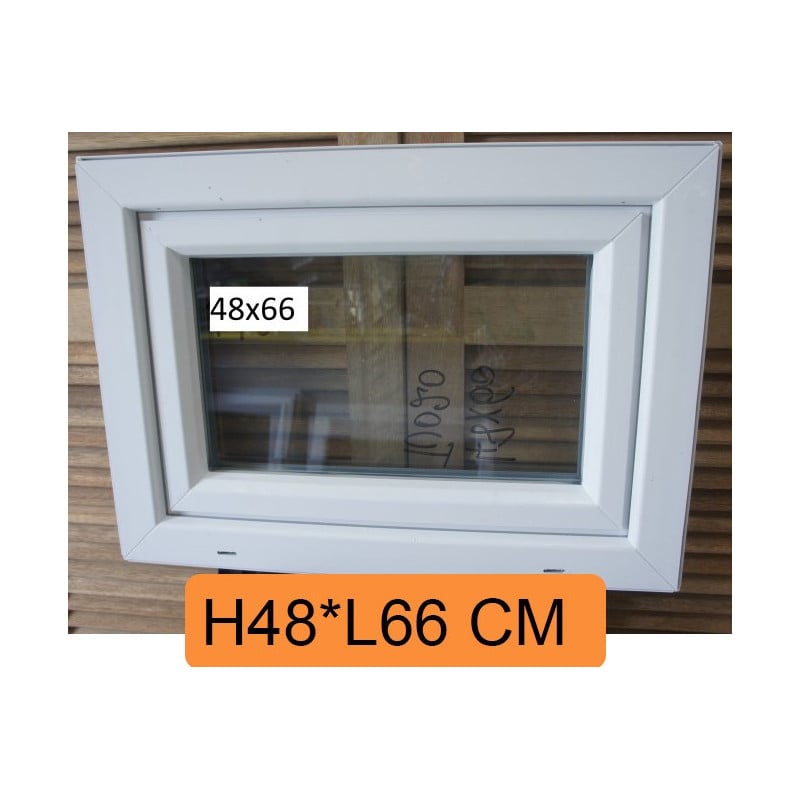 Châssis Abattant PVC Blanc H48 x L66 cm | Fin de Chantier