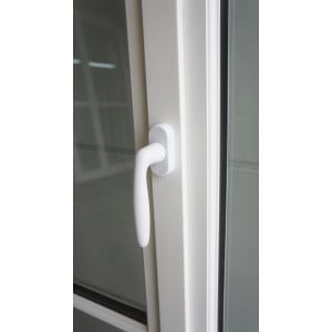 Porte-Fenêtre Bois 2 Vantaux Lasuré Blanc H214xL107 | LKF013