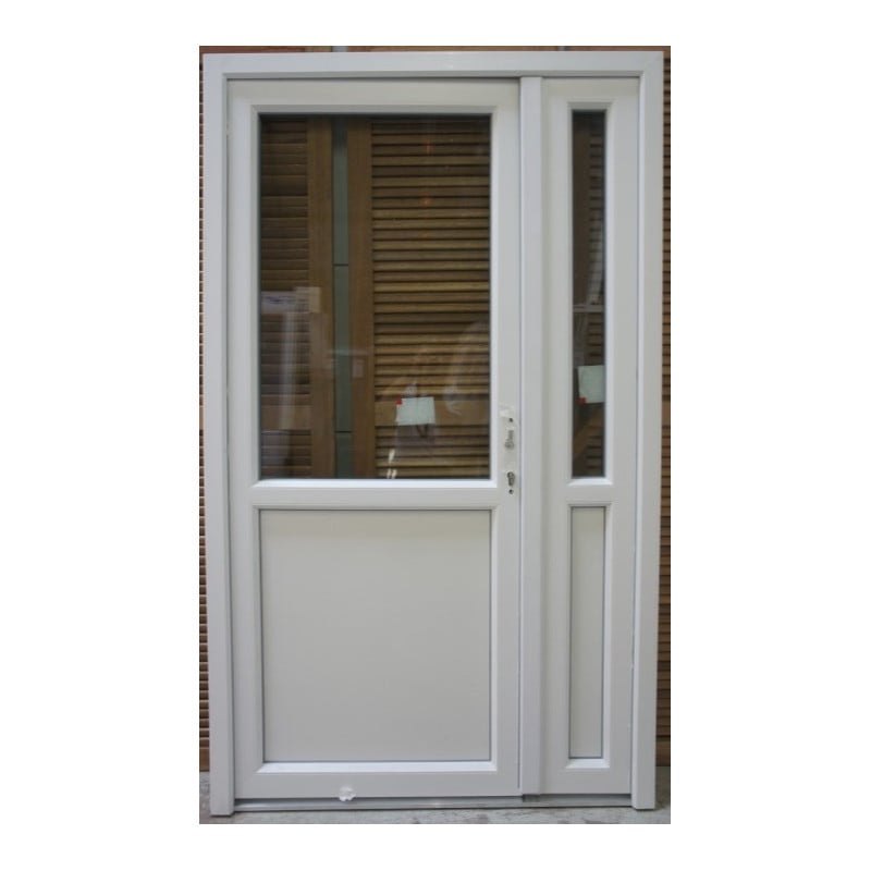 Porte Tiercée PVC Blanc 5 Pts avec Poignée VOB851 | Fin de Chantier