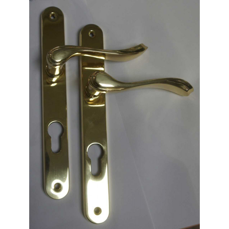 Pack 15 Poignées de Porte d'Entrée Laiton 195mm | Fin de Chantier