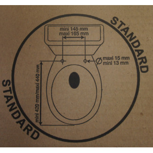 Lot de 5 Abattants WC Standard Allibert – Entraxe 145 à 165mm