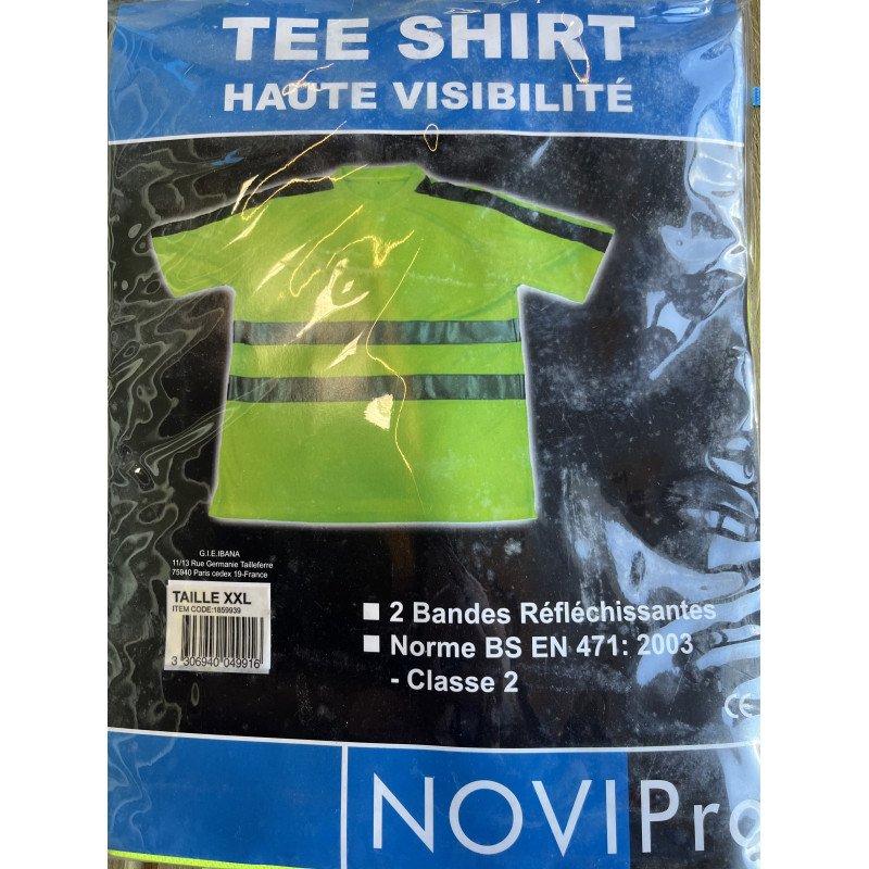 Lot 50 T-shirts Haute Visibilité Novipro XXL – Classe 2 EN 471