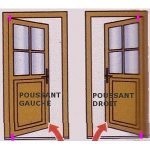 Porte d'entrée Tiercée PVC Blanc H210xL125 Norme PMR | Fin de Chantier