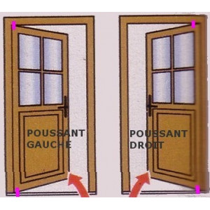 Porte Entrée PVC Blanc Demi-Vitrée H190xL90 | VOB919