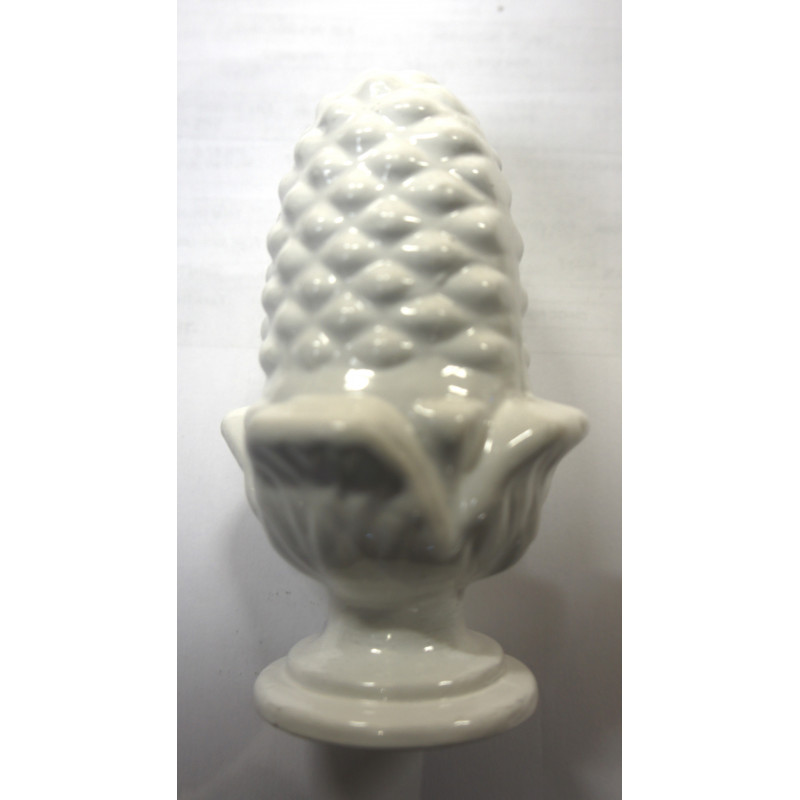 pomme de pin acier blanc