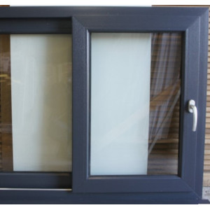 Fenêtre Coulissante PVC Anthracite RAL 7016 | H98 x L126 cm