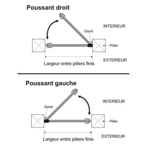 Porte d'Entrée PVC Vitrée H200 x L80 cm | Réf VOB996