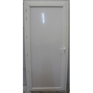 Porte d'Entrée PVC Pleine 202x88 Poussant Droit | Fin de Chantier
