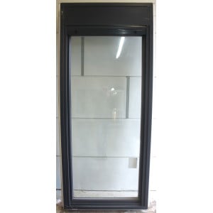 Porte-Fenêtre PVC Anthracite & Blanc + Volet H225xL96 cm