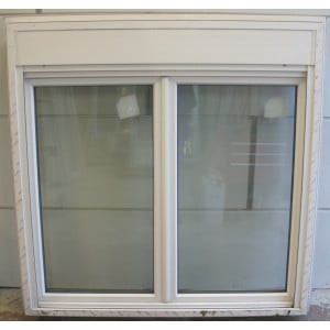 Fenêtre PVC Blanc + Volet Roulant H145 x L145 cm - PRE032